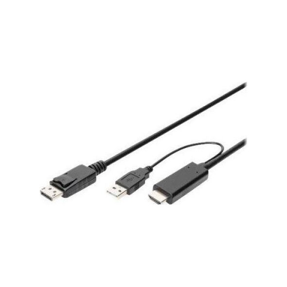Adapter AV Digitus 2M HDMI TO DP ADAPTER CABLE 2M HDMI TO DP ADAPTER CABLE