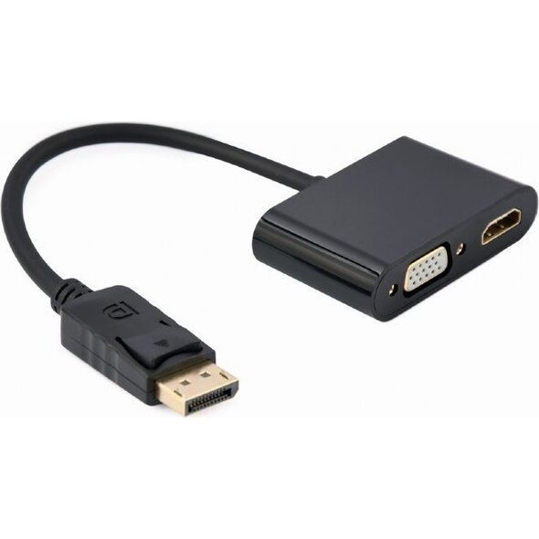 Adapter AV Gembird GEMBIRD Adapter Display port męski do HDMI + VGA żeński