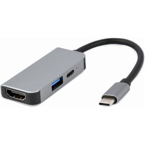 Stacja/replikator Gembird 3w1 USB-C (A-CM-COMBO3-02)