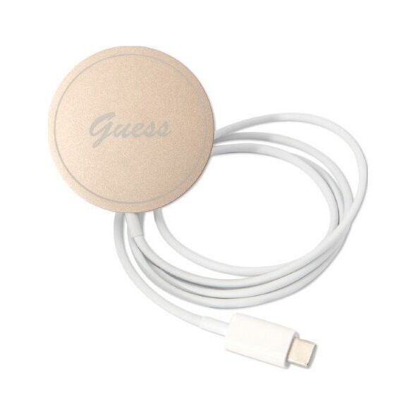 Guess Zestaw Guess GUBPP14LHMEACSK Case+ Charger iPhone 14 Pro 6,1" czarny/black hard case Marble MagSafe NoSize