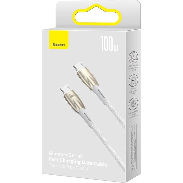 Kabel USB Baseus USB-C - USB-C 2 m Biały (CADH000802)
