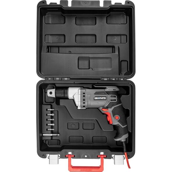 Wiertarko-wkrętarka Graphite Wiertarko-wkrętarka sieciowa 520W, obroty 0-4200 min, walizka 58G794