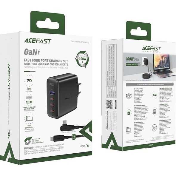 Ładowarka Acefast A37 1x USB-A 3x USB-C 3 A (187764125)