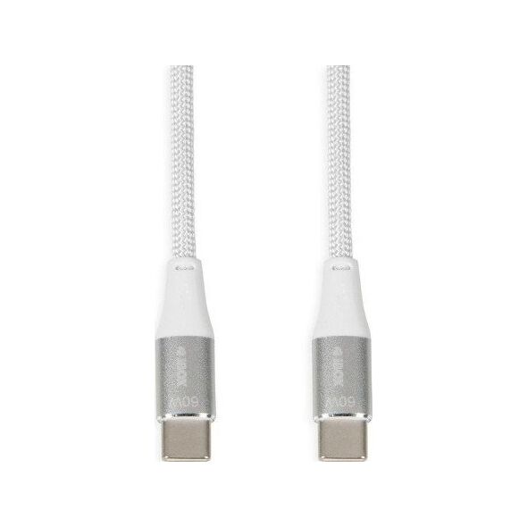 Kabel USB iBOX USB-C - USB-C 1 m Biały (IKUTC1W)