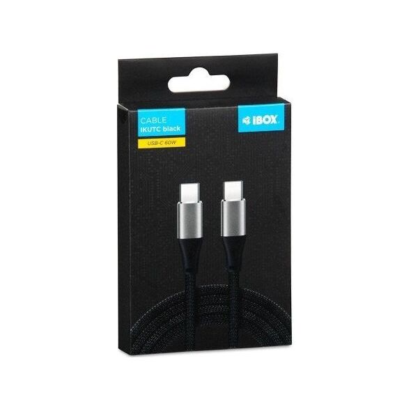 Kabel USB iBOX USB-C - USB-C 2 m Czarny (IKUTC2B)