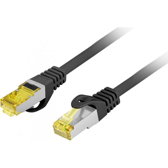 Lanberg Patchcord kat.6a S/FTP LSZH CU 2m fluke passed czarny