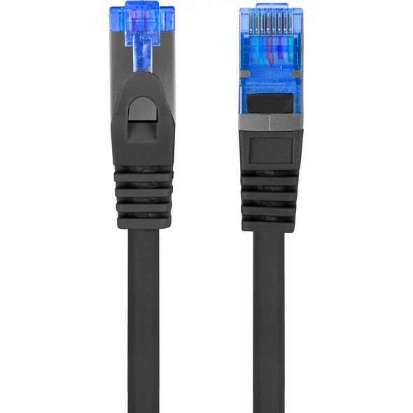 Lanberg Patchcord kat.6a S/FTP LSZH CCA 0.25m czarny fluke