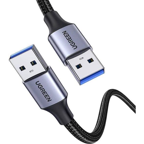 Kabel USB Ugreen USB-A - USB-A 1 m Czarny (80790)
