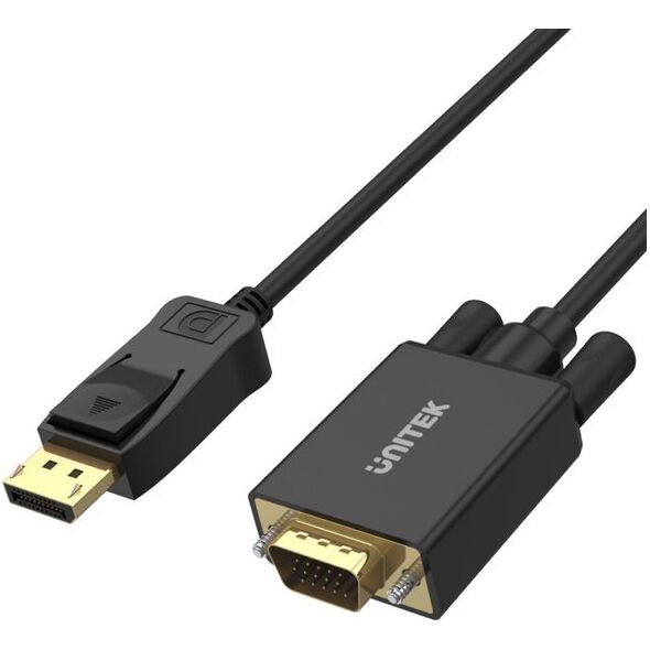 Adapter AV Unitek DisplayPort - D-Sub (VGA) czarny (Y-5118F)