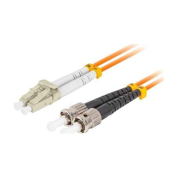 Lanberg PATCHCORD ŚWIATŁOWODOWY MM ST/UPC-LC/UPC DUPLEX 3.0MM OM2 50/125 LSZH 10M POMARAŃCZOWY LANBERG