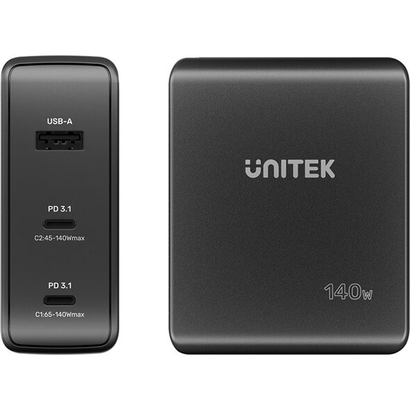 Ładowarka Unitek GaN 3 porty 140W (P1115A)