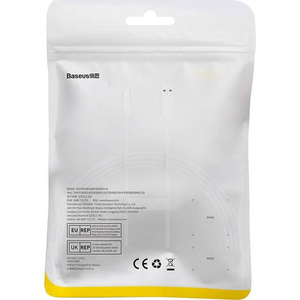 Kabel USB Baseus USB-A - USB-C 1.5 m Czarny (P10320102214-02)