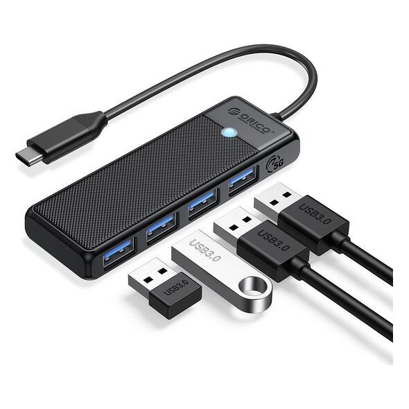 HUB USB Orico PAPW4A-C3-015-BK-EP 4x USB-A 3.0 (PAPW4A-C3-015-BK-EP)