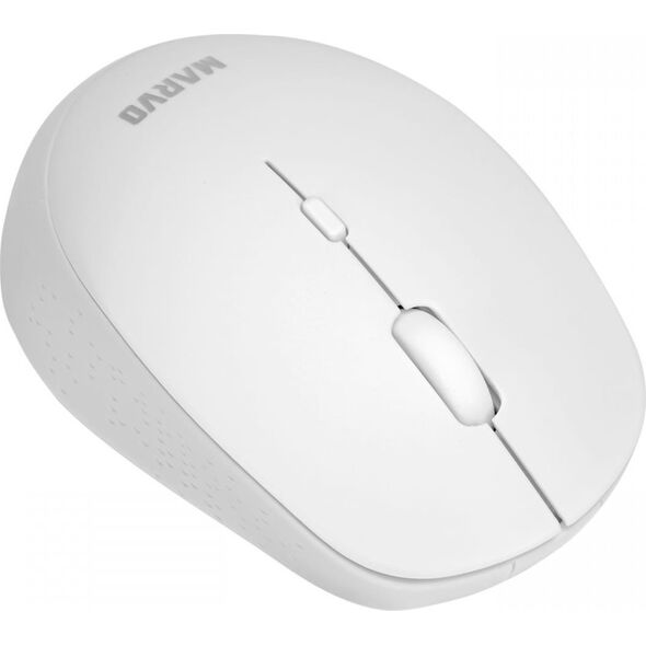 Mysz Marvo Marvo Mysz WM103WH, 1600DPI, 2.4 [GHz], optyczna, 4kl., bezprzewodowa, biała, 1 szt AA, biurowa, cicha