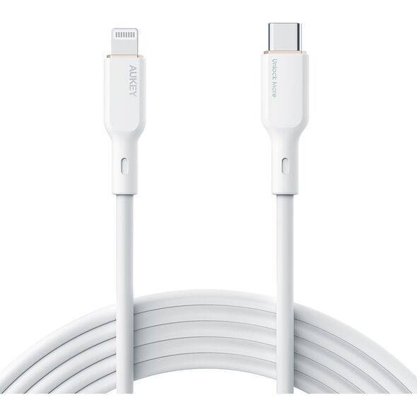 Kabel USB Aukey USB-C - Lightning 1.8 m Biały (CB-SCL2)