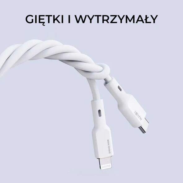 Kabel USB Aukey USB-C - Lightning 1.8 m Biały (CB-SCL2)