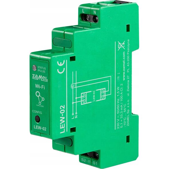 Zamel MONITOR ENERGII ELEKTRYCZNEJ LEW-02 JEDNOFAZOWY ZAMEL