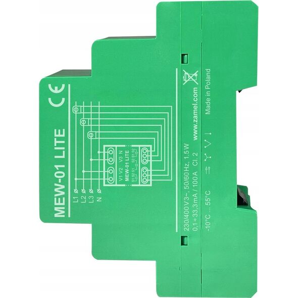 Zamel MONITOR ENERGII ELEKTRYCZNEJ MEW-01/LITE SUPLA TRÓJFAZOWY ZAMEL