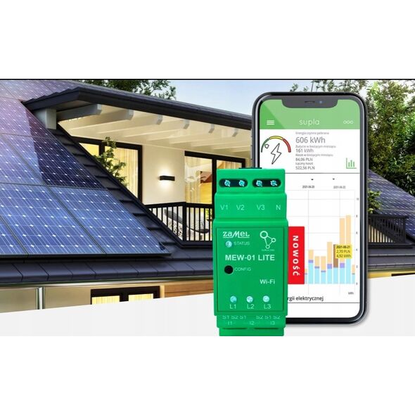 Zamel MONITOR ENERGII ELEKTRYCZNEJ MEW-01/LITE SUPLA TRÓJFAZOWY ZAMEL