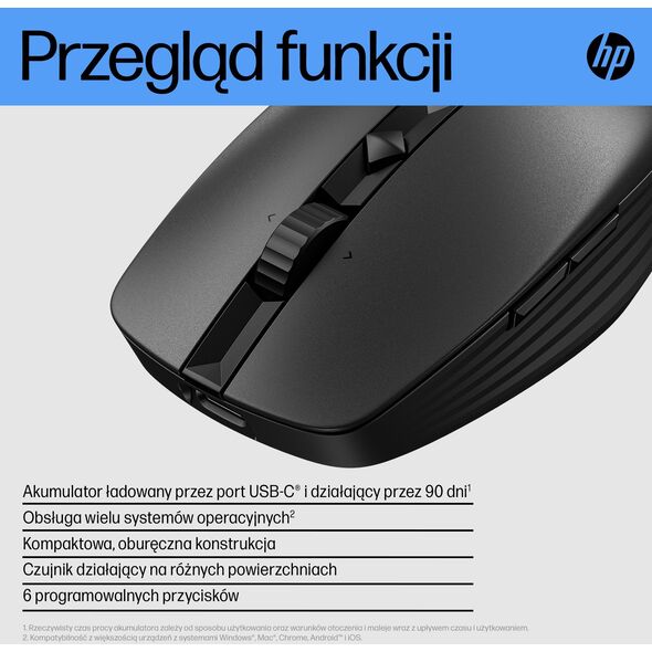Mysz HP HP 710 Rechargeable Silent Mouse - bezdrátová bluetooth myš