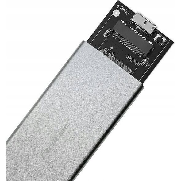 Kieszeń Qoltec Obudowa/kieszeń Qoltec na dysk M.2 SSD | SATA | NGFF | USB 3.0 | Super speed 5Gb/s | 2TB | Srebrny