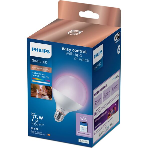 Philips Philips Smart E27 G95 11 W (75 W), RGBW