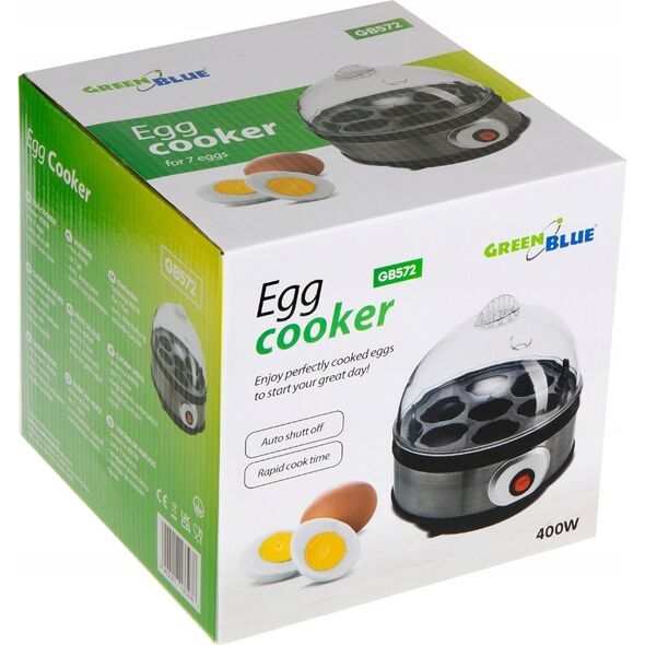 Jajowar GreenBlue Jajowar automatyczny GreenBlue, moc 400W, do 7 jaj, miarka, 220-240V~, 50 Hz, GB572