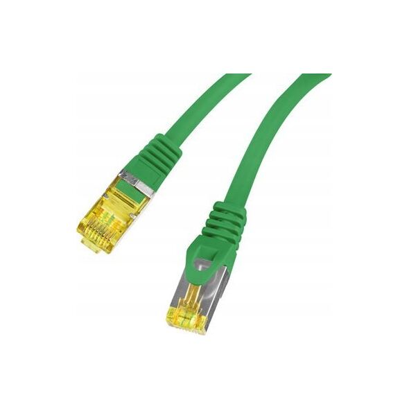 Lanberg Patchcord Lanberg S/FTP kat.6A 5m LSZH CU fluke passed zielony