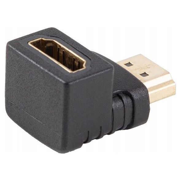 Adapter AV Lanberg Adapter Lanberg HDMI(M) -> HDMI(F) 4K kątowy dół czarny