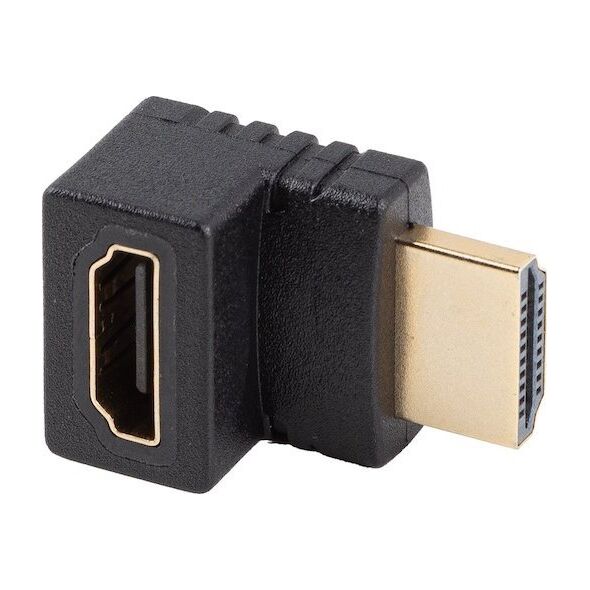 Adapter AV Lanberg Adapter Lanberg HDMI(M) -> HDMI(F) 4K kątowy góra czarny