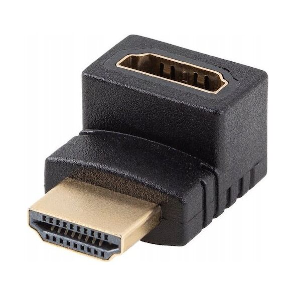 Adapter AV Lanberg Adapter Lanberg HDMI(M) -> HDMI(F) 4K kątowy góra czarny