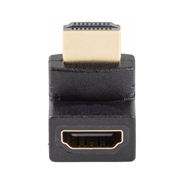 Adapter AV Lanberg Adapter Lanberg HDMI(M) -> HDMI(F) 4K kątowy góra czarny