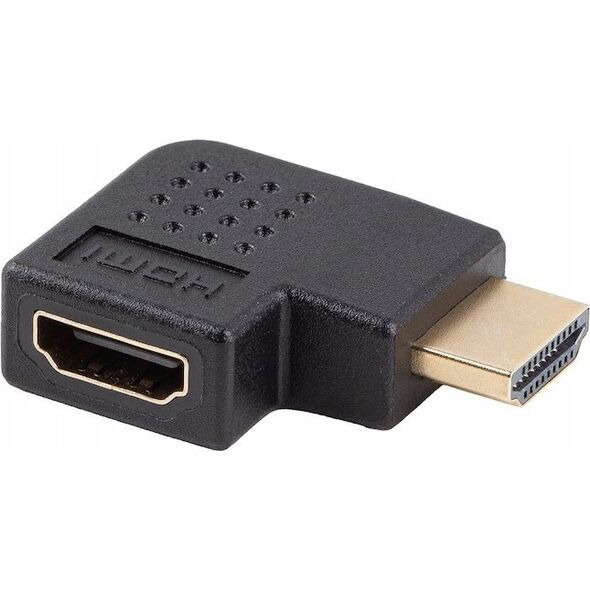 Adapter AV Lanberg Adapter Lanberg HDMI(M) -> HDMI(F) 4K kątowy prawo czarny