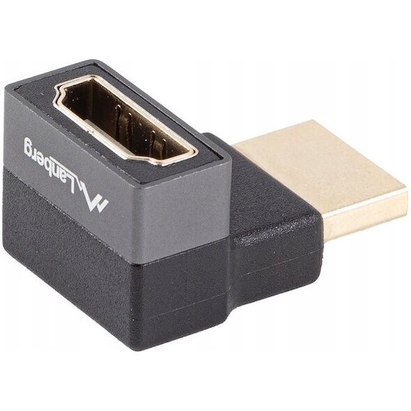 Adapter AV Lanberg Adapter Lanberg HDMI(F)->HDMI(F) 8K kątowy góra aluminimum srebrny