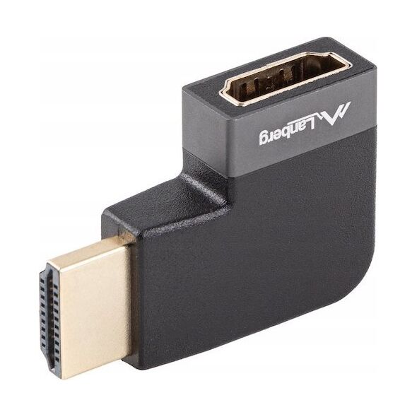 Adapter AV Lanberg Adapter Lanberg HDMI(F)->HDMI(F) 8K kątowy lewo aluminimum srebrny
