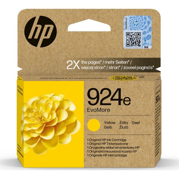 HP HP INC Atrament HP 924e EvoMore Yellow Original Ink Cart