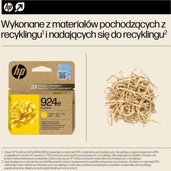 HP HP INC Atrament HP 924e EvoMore Yellow Original Ink Cart