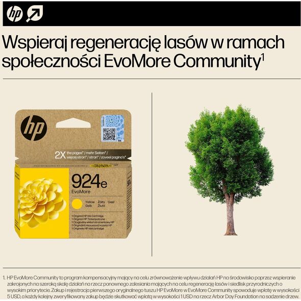 HP HP INC Atrament HP 924e EvoMore Yellow Original Ink Cart