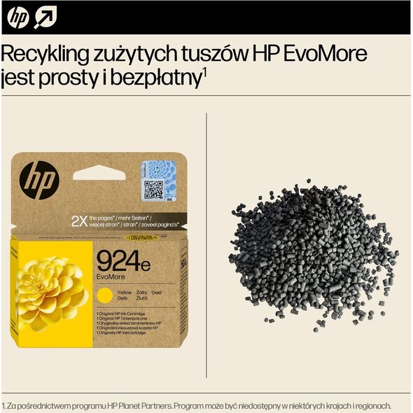 HP HP INC Atrament HP 924e EvoMore Yellow Original Ink Cart