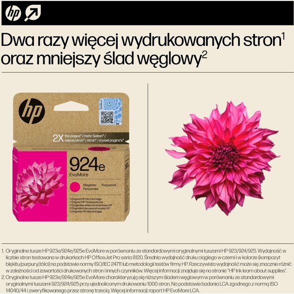 HP HP INC Atrament HP 924e EvoMore Magenta Original Ink Car