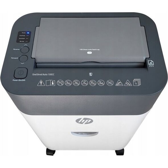 Niszczarka HP Niszczarka HP ONESHRED Auto 100CC, biało-szara