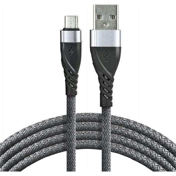 Kabel USB EverActive USB-A - microUSB 2 m Szary (CBB-2MG)