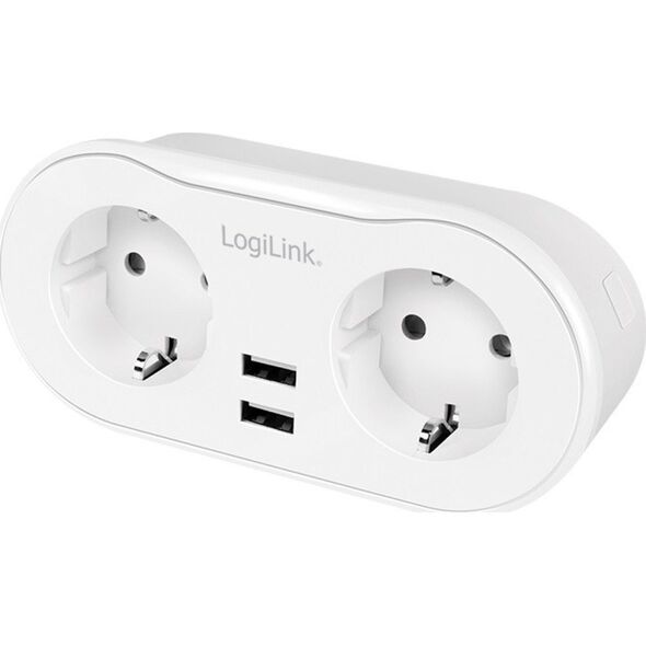 LogiLink LogiLink 2 gniazda Wi-Fi smart białe