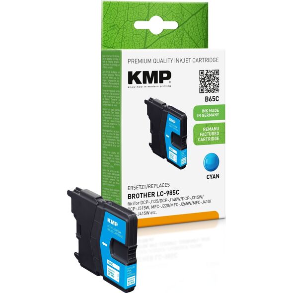 KMP Printtechnik AG KMP Patrone Brother LC-985C      260 S. cyan remanufactured