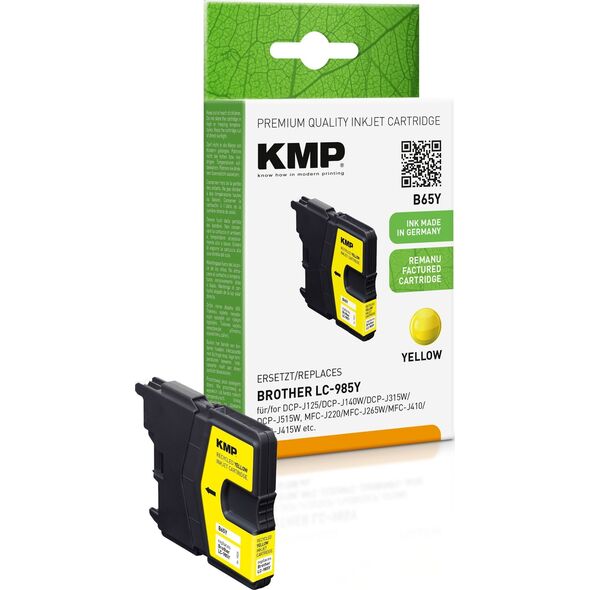 KMP Printtechnik AG KMP Patrone Brother LC-985Y      260 S. yellow remanufactured