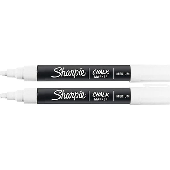 Sharpie Sharpie Kreidemarker-feucht abwischbar M weiß            2er Blister
