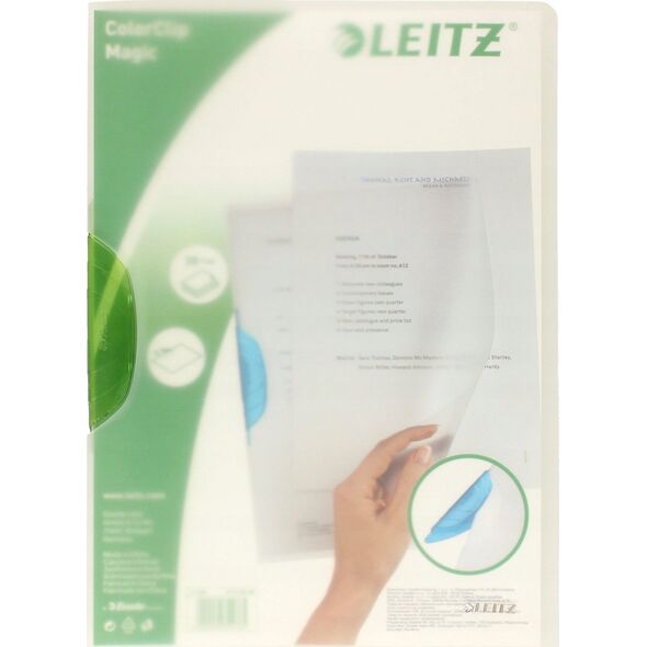 Leitz SKOROSZYT Z KLIPSEM A4 PP CIEMNOZIELONY