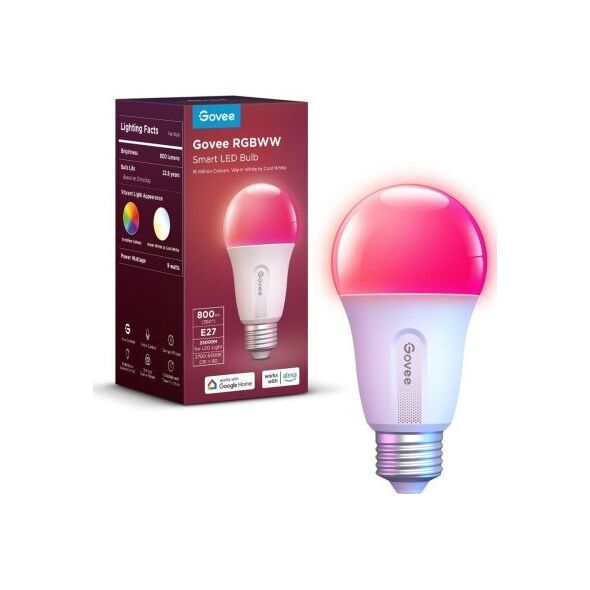 Govee Govee Smart žárovka RGBWW 9W-60W 800lm E27 Long Life