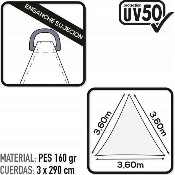 Aktive SUN SHADE UV50 PROT TRIANGULAR
