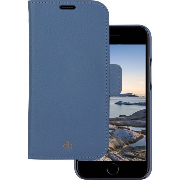 dbramante New York - iPhone SE/8/7 - Ultra-marine Blue - full grain pebbled leather cover